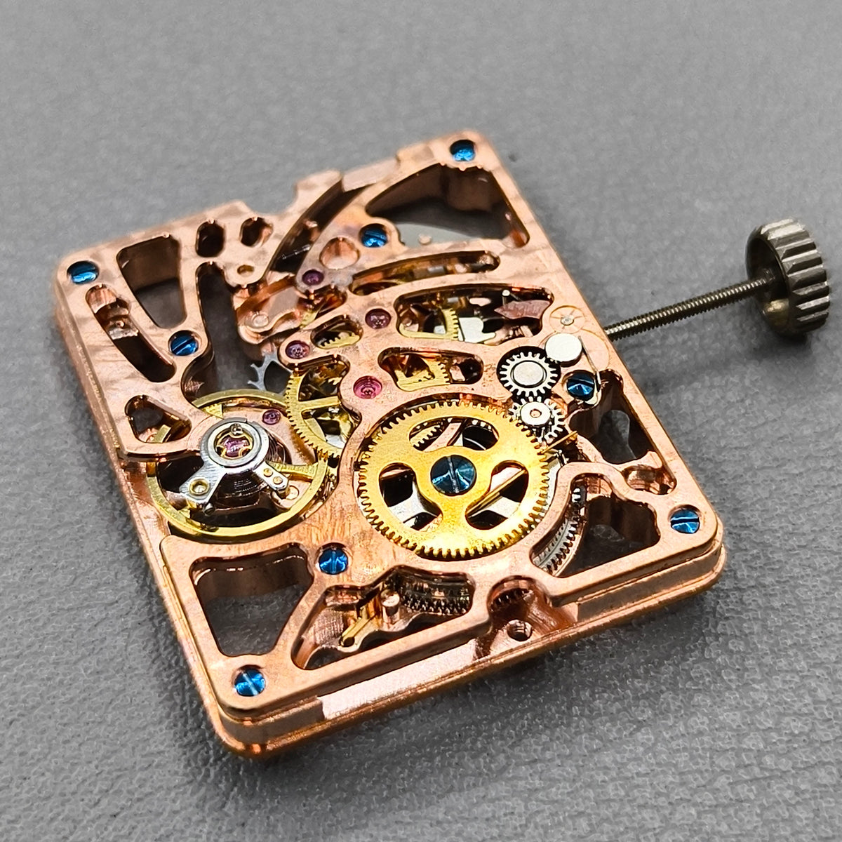Rose Gold Hollow Square Hangzhou 2189 Mechanical Movement