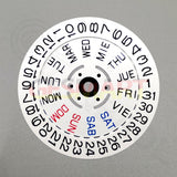 Japan Made English Font White Date Disk Wheel Week Wheel for Movement NH36 3/3.8