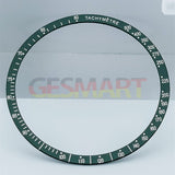 38.5mm Aluminum Alloy Green Ring+White Font Watch Bezel for Omega Speedmaster