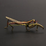 Solid Copper Mantis Trinket Vintage Hand Carved Bronze Model Figurines