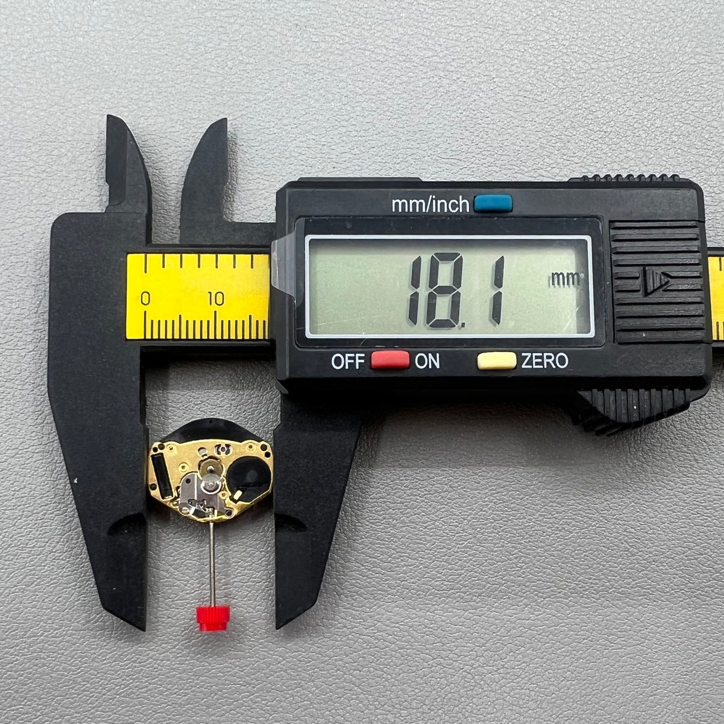 Swiss ETA 902.002 quartz watch movement with two hands, precision engineering by ETA.
