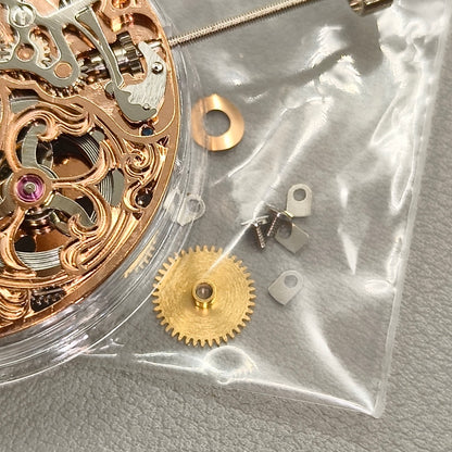 Seagull ST3600 6497 Rose Golden Hollow Carved Mechanical Movement