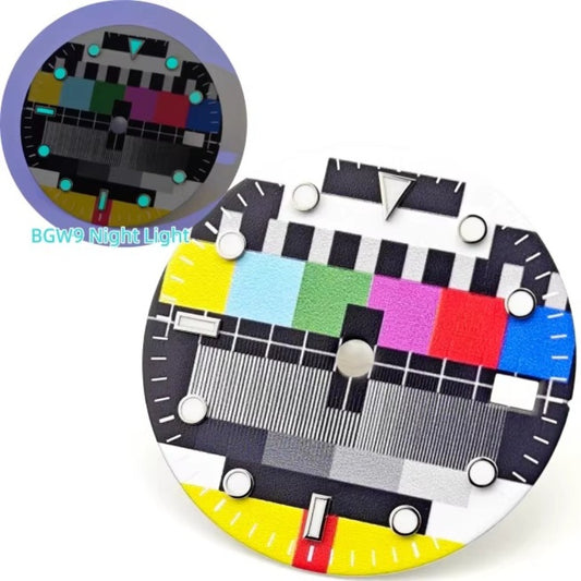 28.5mm TV Style Vintage BGW9 Lume Modified Watch Dial Fit for NH35 Movement