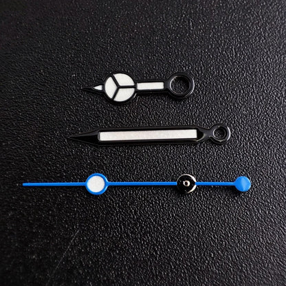 Green luminous watch hands compatible with NH35 NH36 ETA 2836 2824 Miyota 8205 8215 movements.