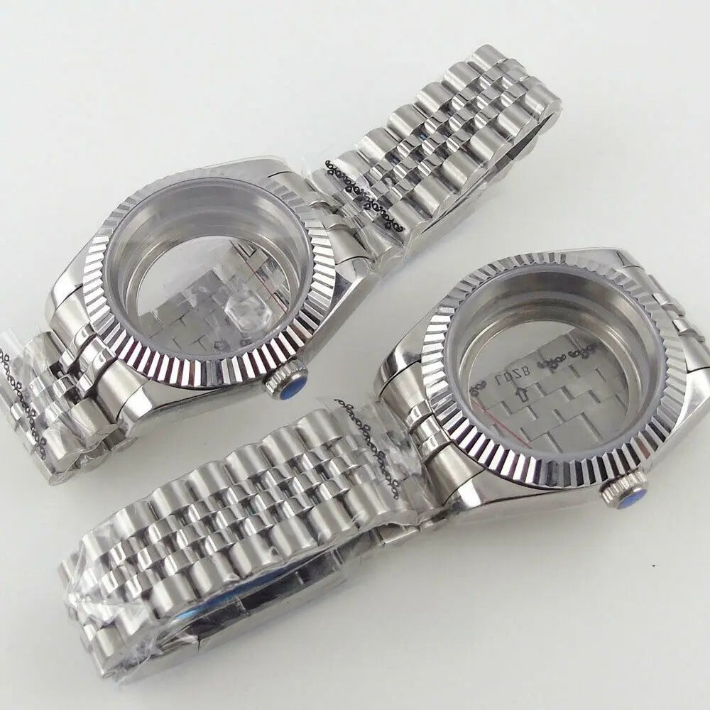 36mm 39mm Flat Sapphire Glass Watch Case Fit Datejust NH35 NH36 ETA 2824 PT5000