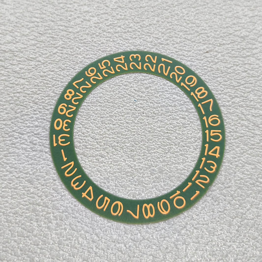 2 PIECES Green Background Ochre Brown Font Date Wheel for Seiko NH35 NH36