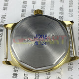 33mm China Made Manual Mechanical Watch Single Calendar Golden Dial Square Case