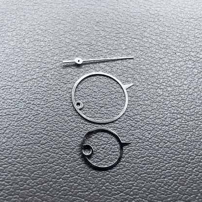 Set of 11mm irregular round pointed watch hands for Miyota 2035, stylish accessory for watch repair and customization.