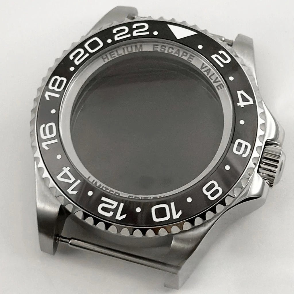 44mm Watch Case for Deep SEA Style for NH34 NH35 NH36 Rotating Bezel Solid Back