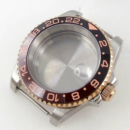 40mm Ceramic Bezel Sapphire Glass Case Fit NH35 NH36 2824 2836 Miyota 8215 8205