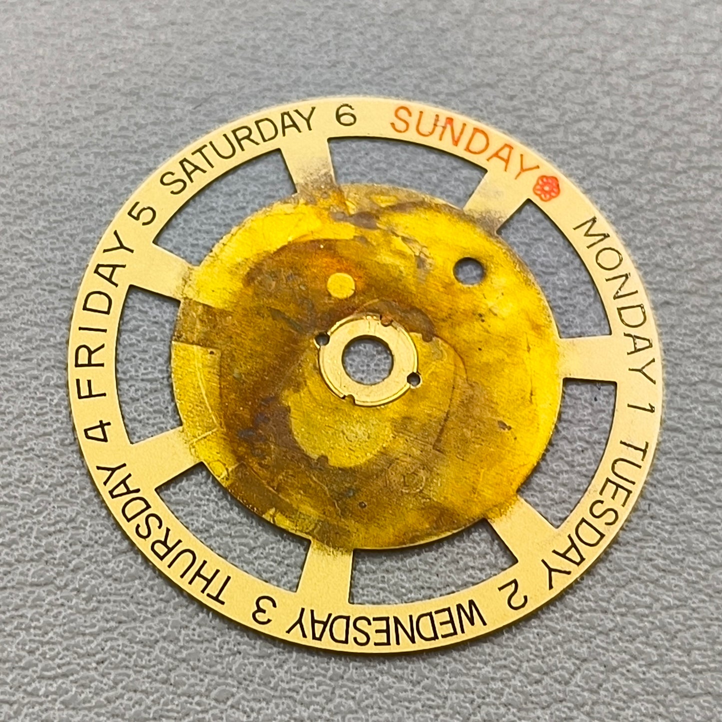 Generic Golden Week Disk Week Wheel for ETA 2834 2836 2846 Movement