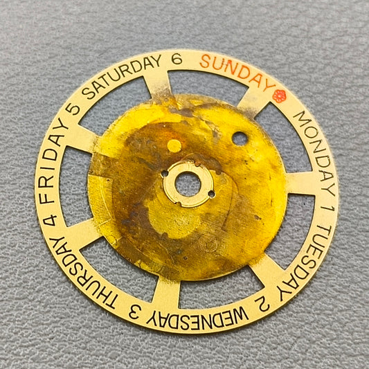 Generic Golden Week Disk Week Wheel for ETA 2834 2836 2846 Movement