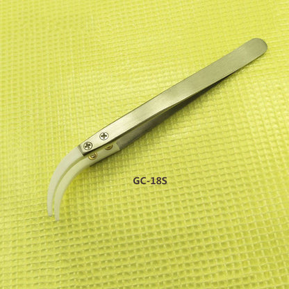 Zirconium ceramic tweezer, acid and alkali resistant, high-temp, anti-static for precise watch accessory handling
