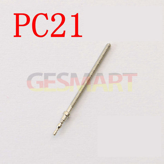 Replacement watch winding stem for Hattori Epson PC21 movement, durable and precise fit.