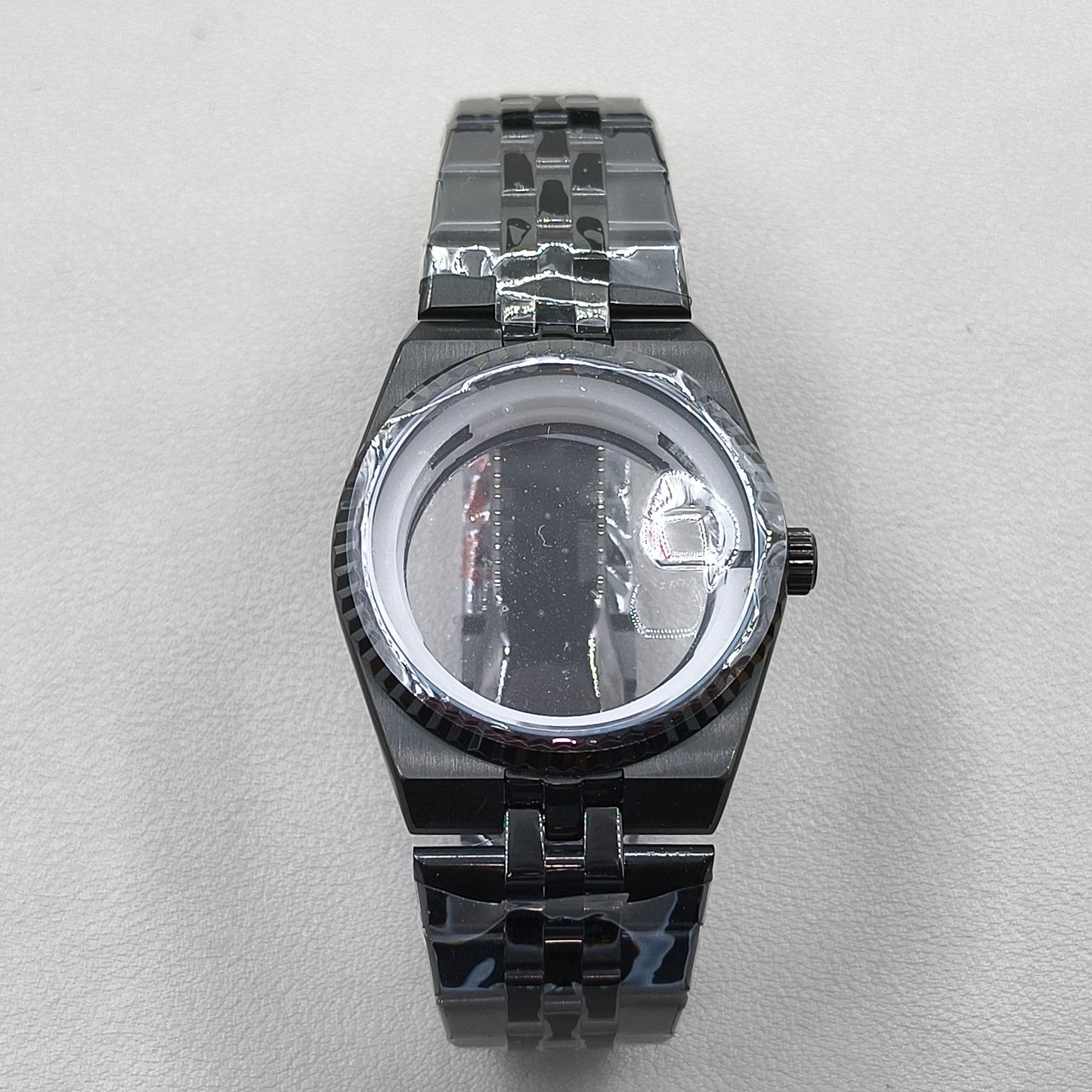 39.5mm Land-Dweller Watch Case Set with Strap Lume Sapphire Glass Fit NH35