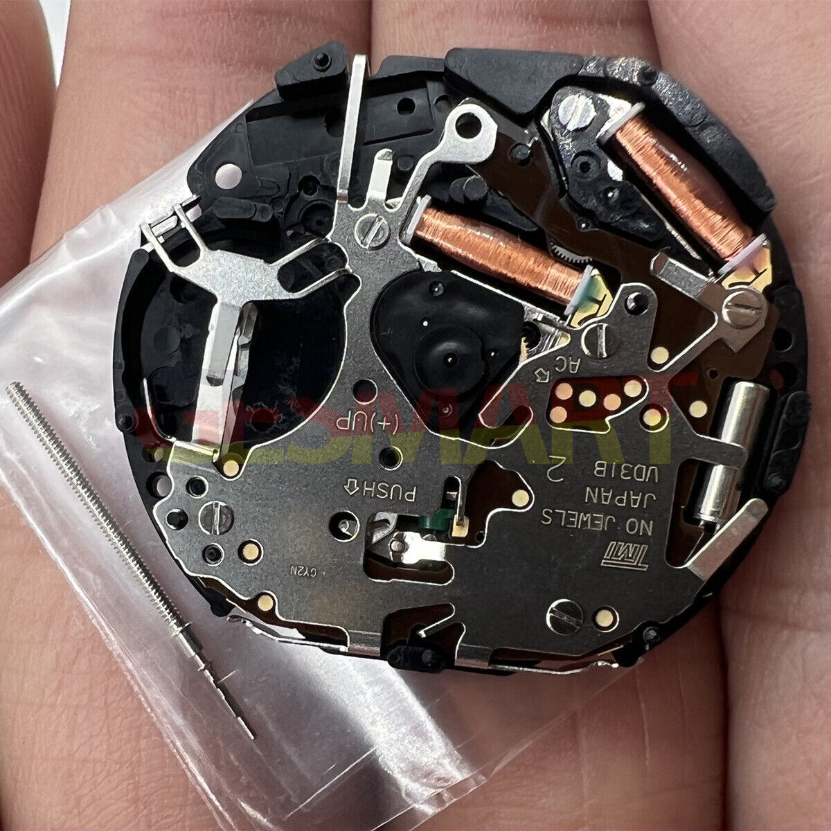Hattori Epson VD31A quartz watch movement, precise Japan-made mechanism for watch accessories.
