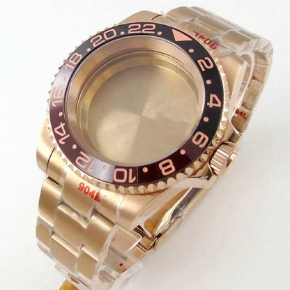 40mm Ceramic Bezel Sapphire Glass Case Fit NH35 NH36 2824 2836 Miyota 8215 8205