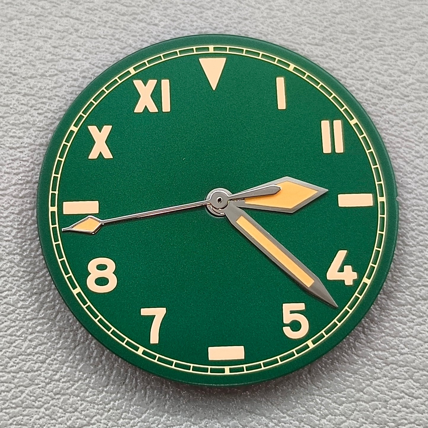 28.5mm Green Watch Dial+hands Set Vintage Orange Font Fit for NH35/36/2824/8215