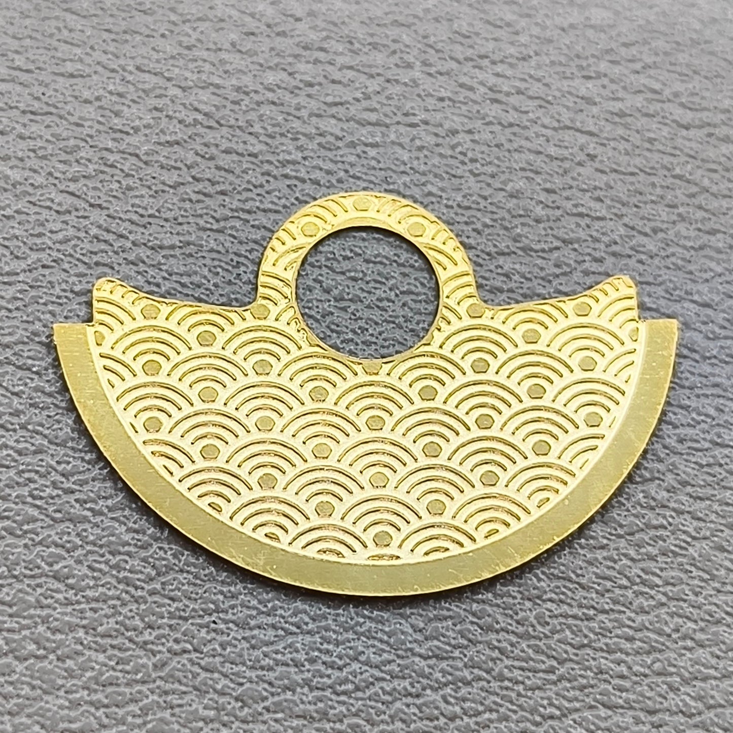 2 PIECES Golden Waved Metal Sheet Overlay Rotor Hammer for Miyota 9015