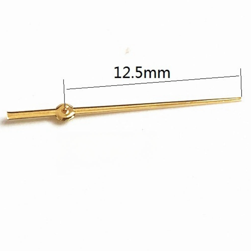 Set of 3 golden 12.5mm watch hands for Lady Seagull ST6 automatic mechanical movement.