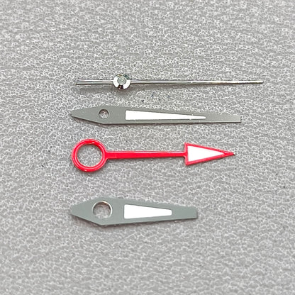 NH34 GMT GS 4Pins Green Luminous Silver Red Watch Hands for NH35 NH34A 4R34