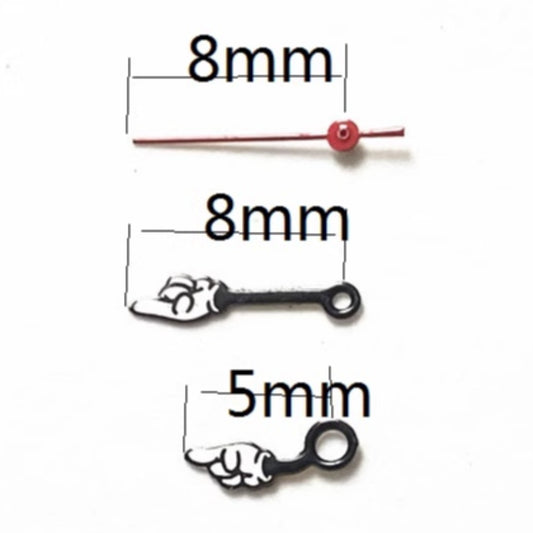 Aiguilles de montre pointues 8 x 8 x 5 mm pour mouvement à quartz Miyota 2035