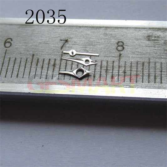 Pointed arrow-shaped watch hands set compatible with Miyota 2035 2115 2105 2305 movements.