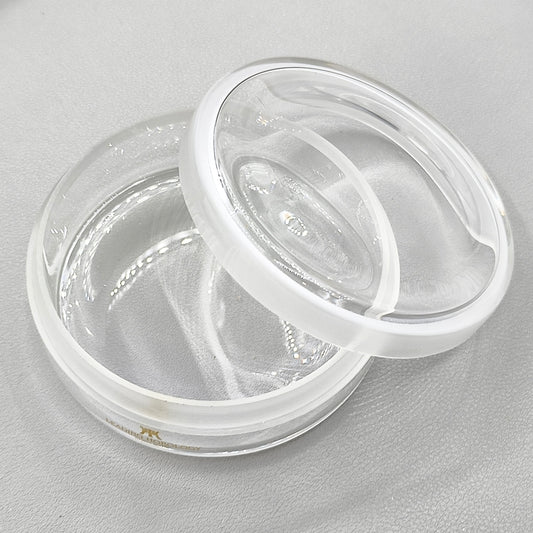 Quartz Glass Sealed Watch Oil Benzine Cup with Anti-Leak Cover Repair 90x35mm