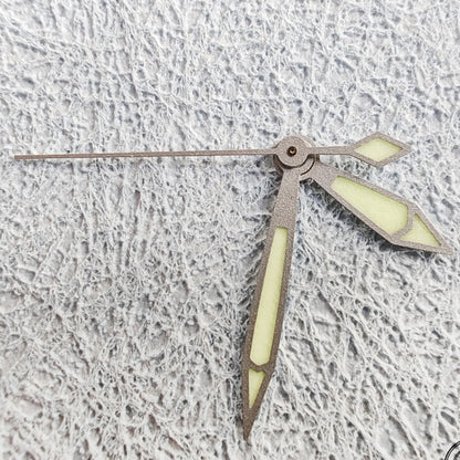 Silver trim 18.5mm C3 green lume watch hands for NH34 NH35 NH36 movement models