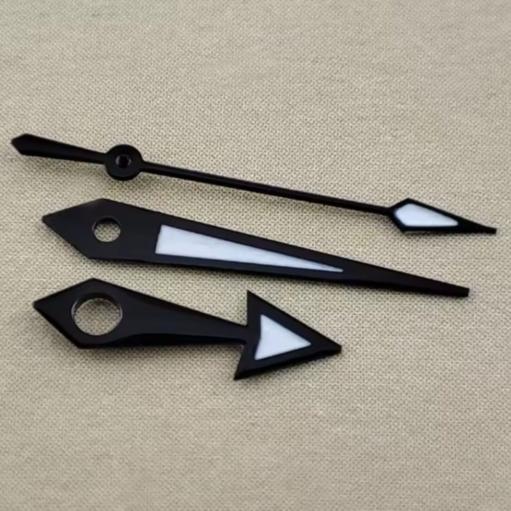 Black Trim 10X12X12.5mm Green Lume Watch Hands Fit for NH35 NH36 PT5000