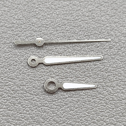 2 Sets Green Luminous Silver Trim Watch Hands for NH35A/NH36A/4R/7S Movement