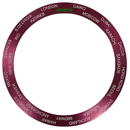 Red aluminum slope bezel for SKX007 watch, 38/30.7mm, durable accessory.
