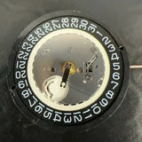 Swiss Made Ronda 515 Quartz Movement HCP3 Black Disk High Cannon 3 Date At 3