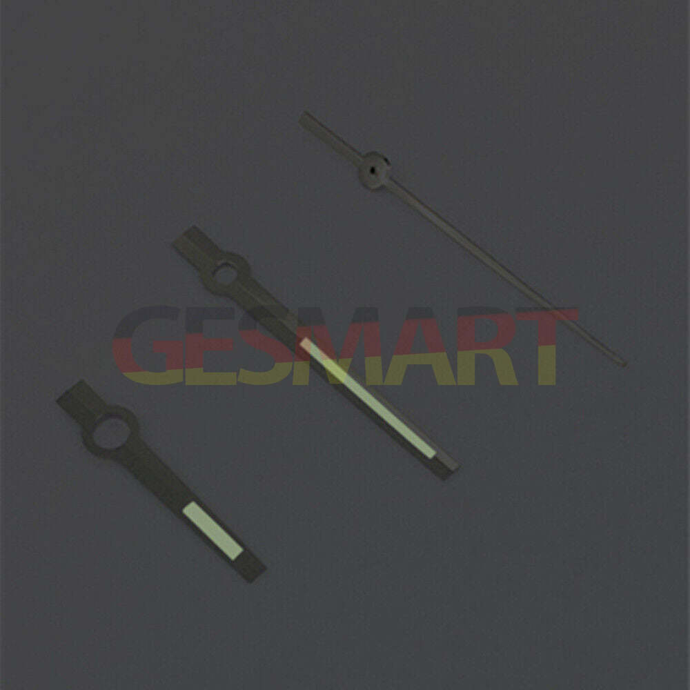 Aiguilles de seconde lumineuses vertes argentées pour montres Asian 8215/2813/8205