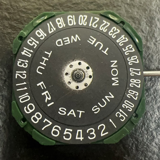 Japan Made Miyota 2305 Quartz Movement Date At 6 Black Disk Watch Part