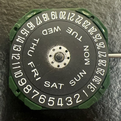 Japan Made Miyota 2305 Quartz Movement Date At 6 Black Disk Watch Part