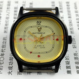 32mm Chinese Xian Manual Mechanical Watch 17 Jews Yellow Dial Black Square Case