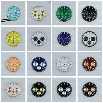 31.8mm Mechanical Timer Watch Dial And Hands Suitable For VK63 Quartz Movement