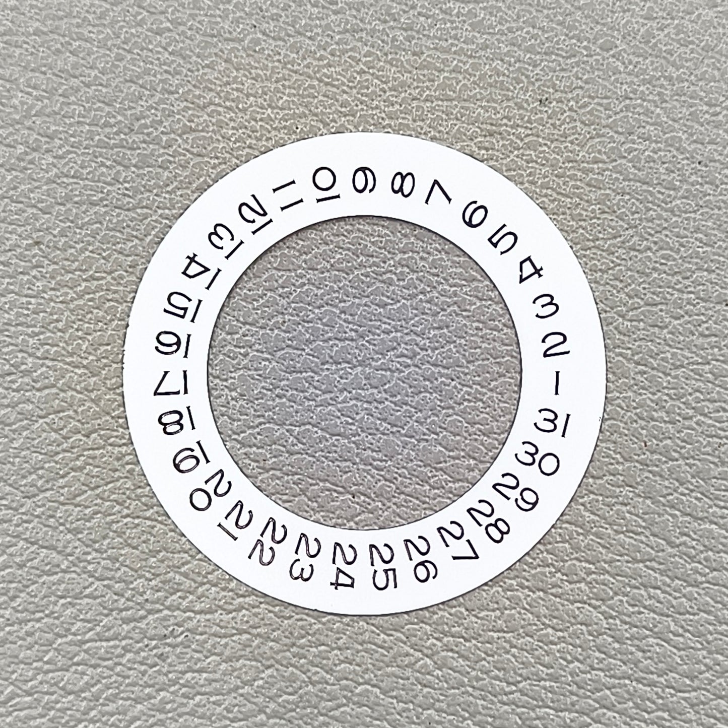 White Background Black Font Date Wheel Overlay for ETA 2824 2836 8200 8215