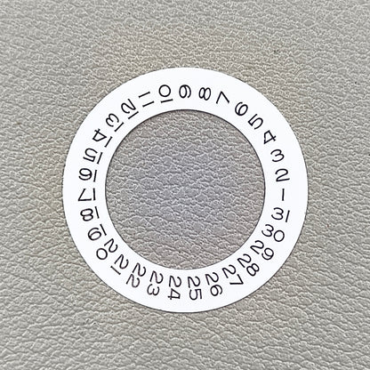 White Background Black Font Date Wheel Overlay for ETA 2824 2836 8200 8215