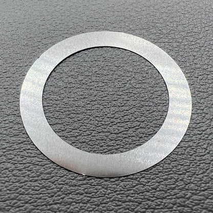 Light pink date disk overlay for NH35 NH36 watch movement on black background