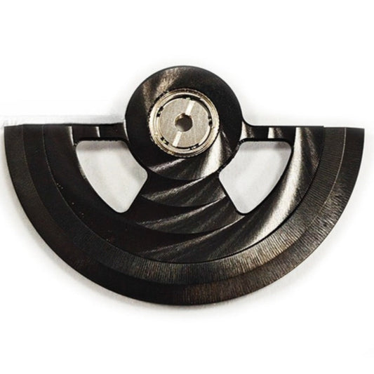 Black Waved Bilateral Symmetrical Hollow Rotor Oscillating Weight for NH35 NH36 Movement