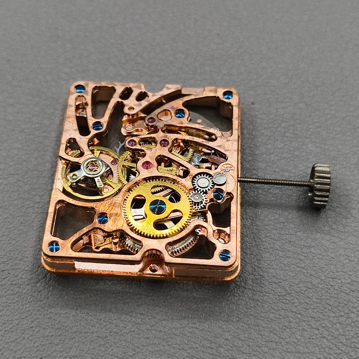 Rose Gold Hollow Square Hangzhou 2189 Mechanical Movement