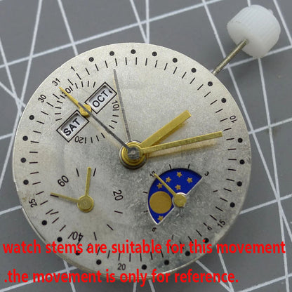 2 PIECES 1.2mm Winding Stems for China 7751 7753 Mechanical Movement Moon Phase