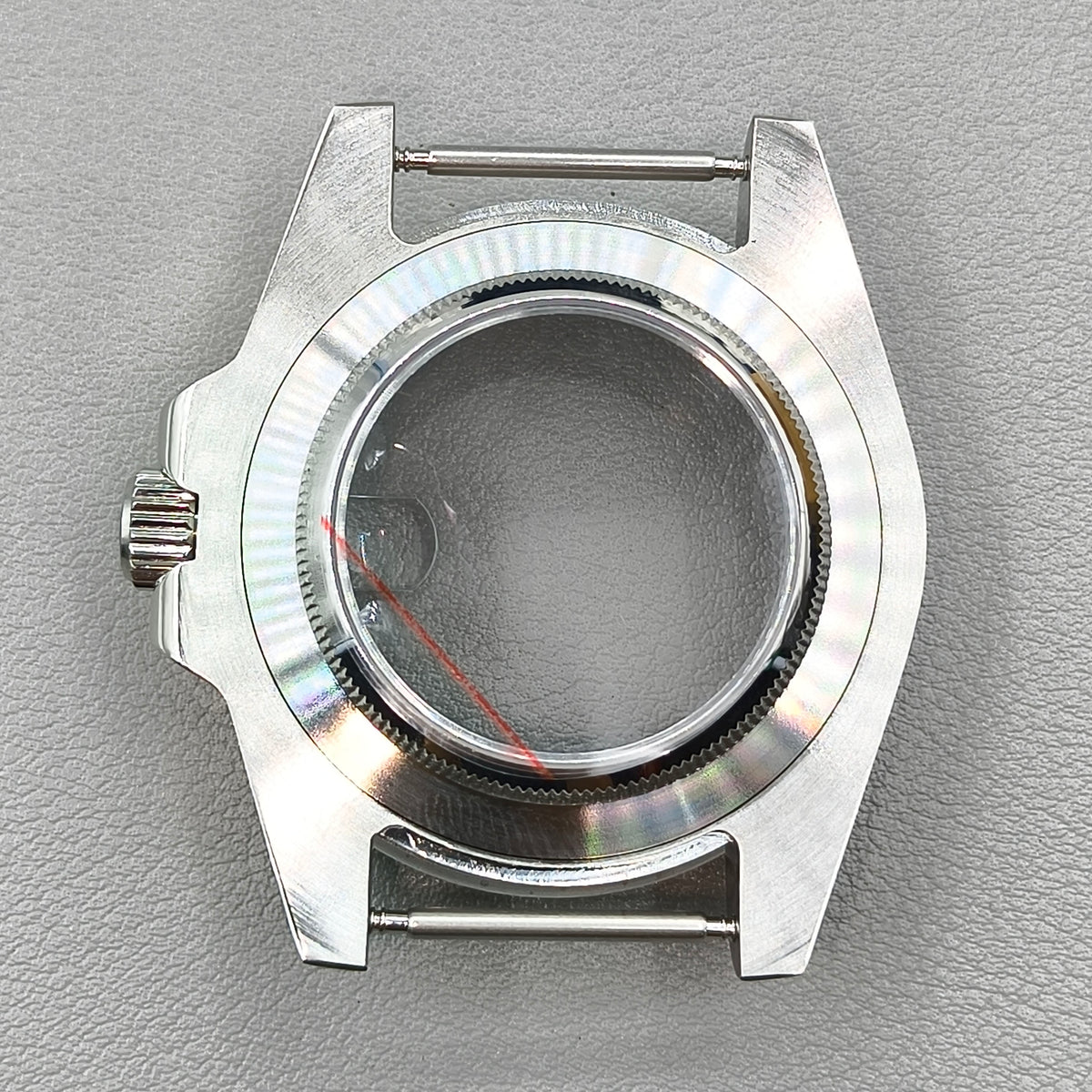 40mm  Watch Case for NH35 NH36 Crystal Blue Bezel Clear Bottom Sapphire Glass