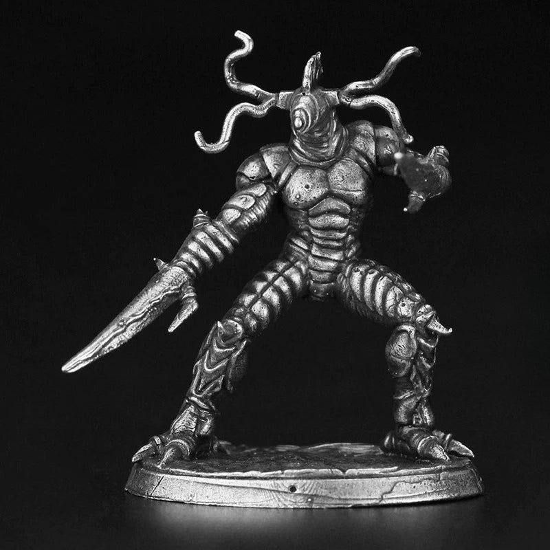 Crustacean Antenna Warrior Copper Figurine White Bronze Sci-Fi Wargame 354-3