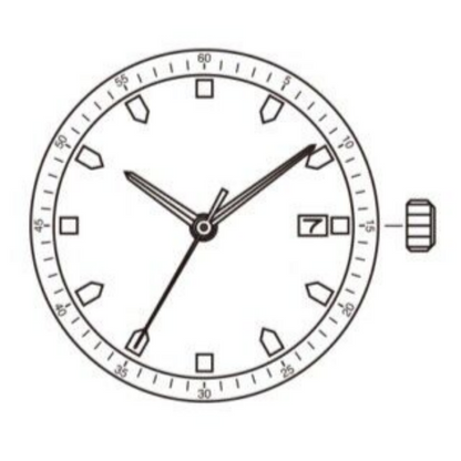Miyota GL10 quartz movement by Miyota, replacement part for GL12 watch models, precise repair component.