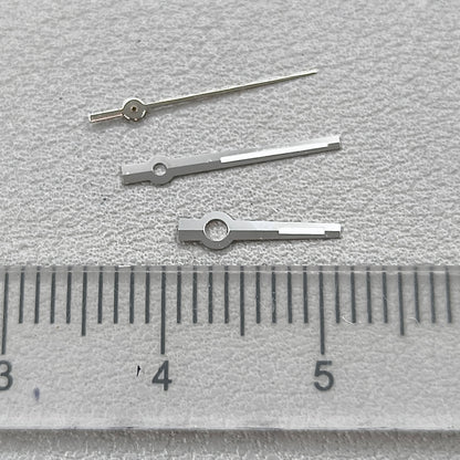 2 Sets/Pack Green Lume Matted Silver Trim Watch Hands for NH35 NH36 7S26 NH70 NH72