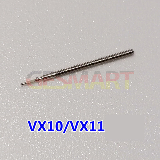 Set of 5 Hattori Epson TMI VX10 VX11 watch winding stems for precision movement repair.