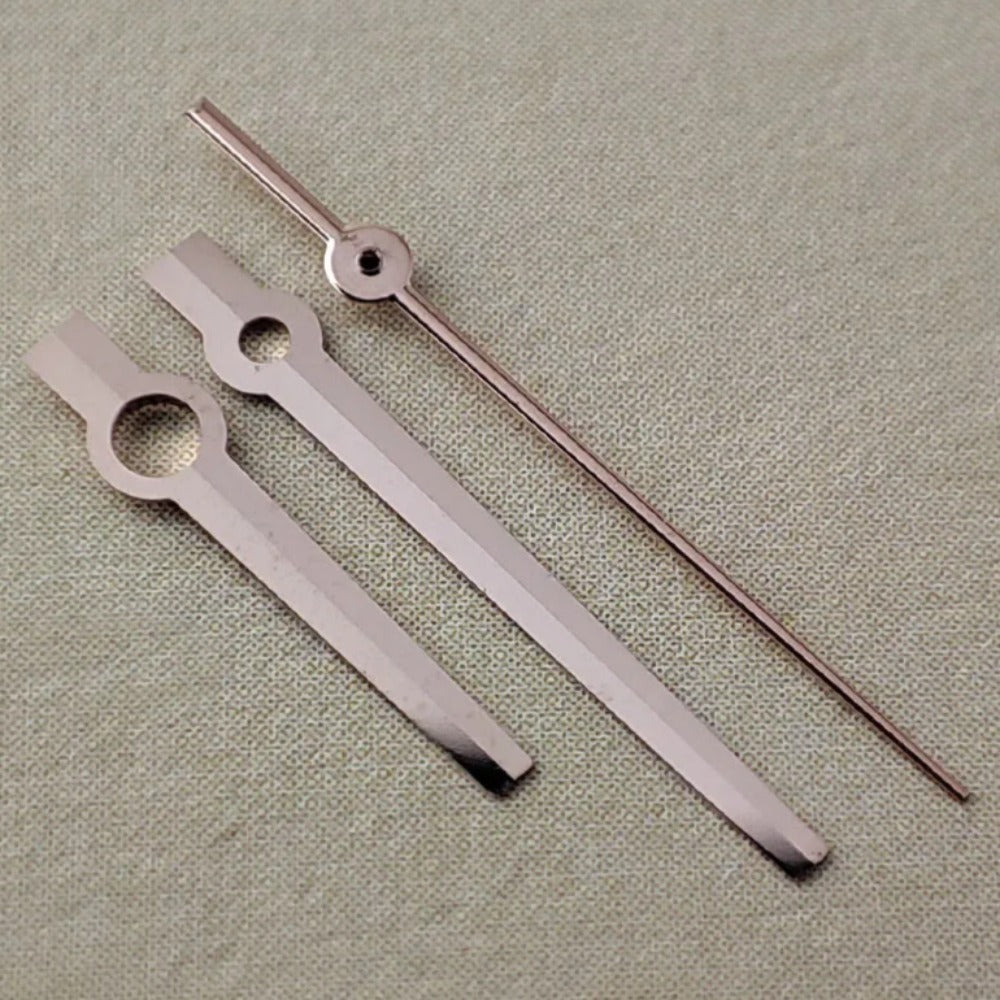 Rose Golden Square Pointed No Lume Watch Hands, 12.5mm, compatible with NH35/36 NH38 movements.